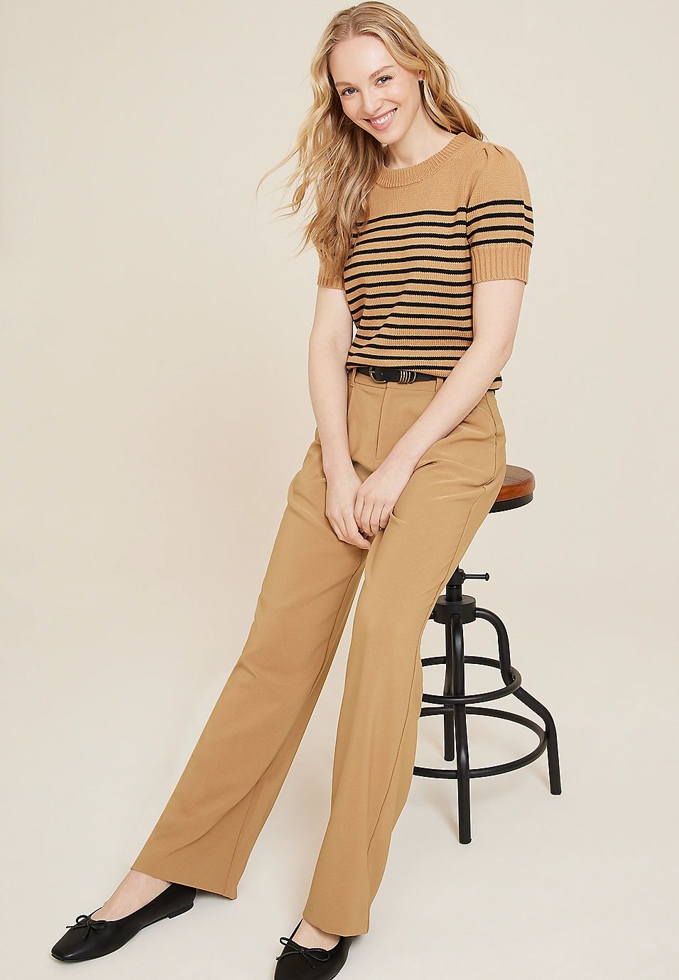 Idealist High Rise Wide Leg Dress Pant | Maurices