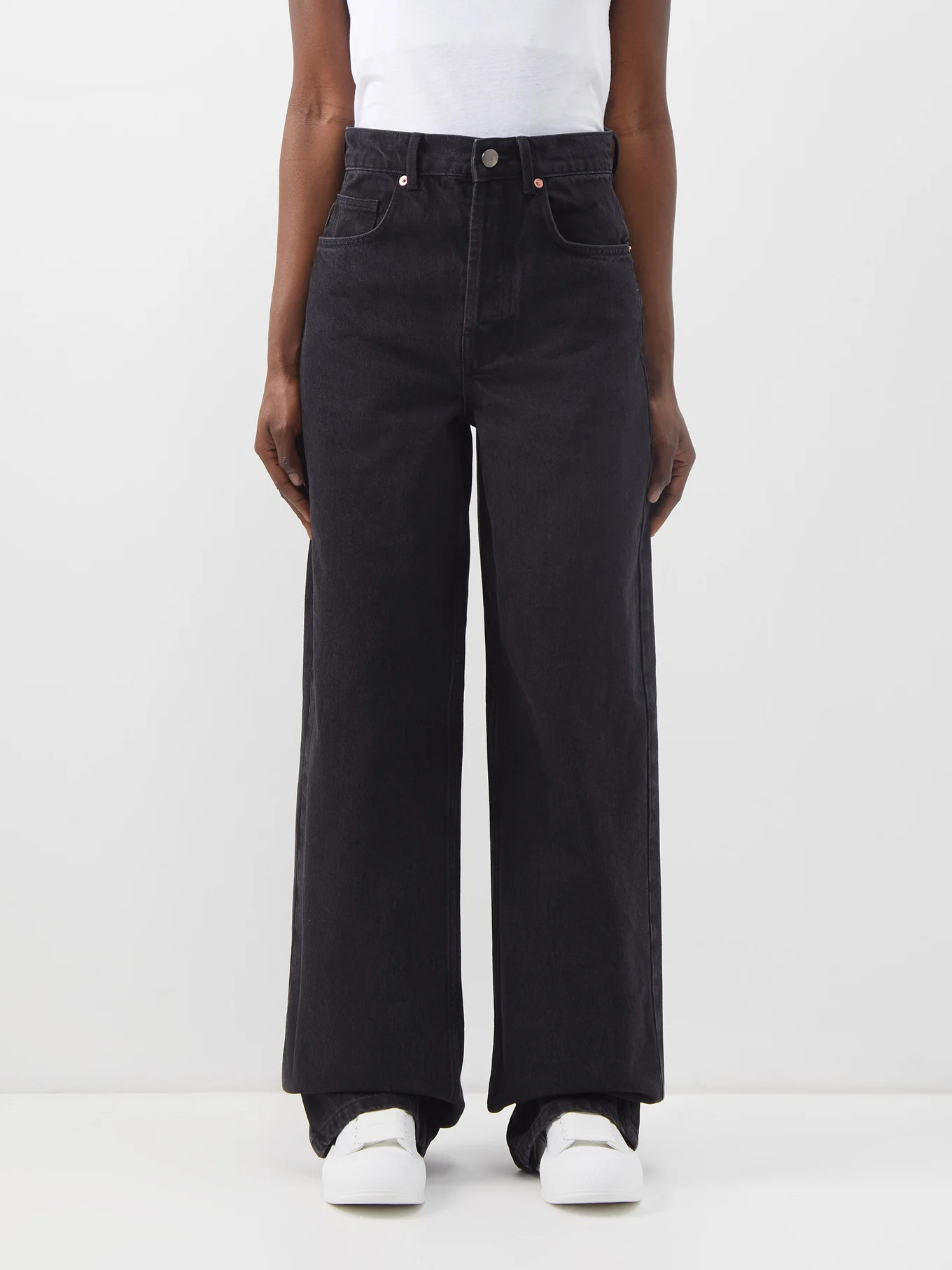 90s organic-cotton high-waisted wide-leg jeans | Raey | Matches (UK)
