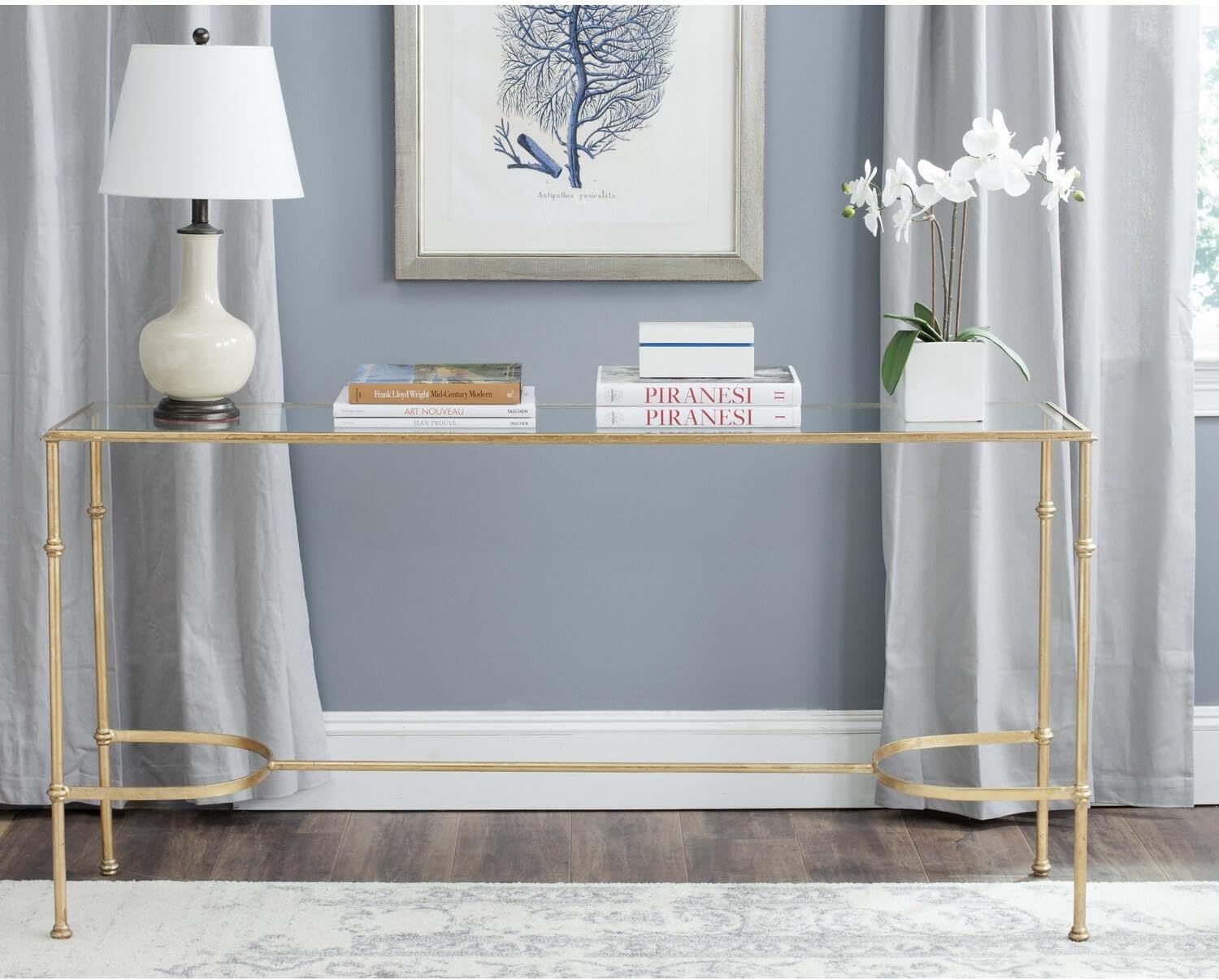 Safavieh Home Collection Lucille Gold Console Table | Amazon (US)