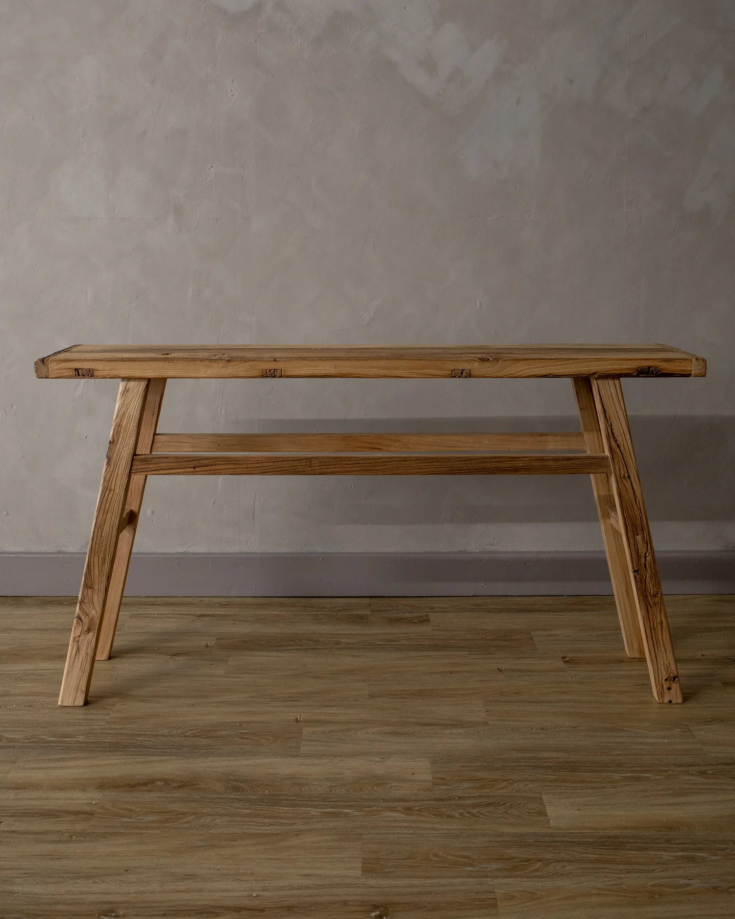 Cypress Console Table With Rivets | The Vintage Rug Shop