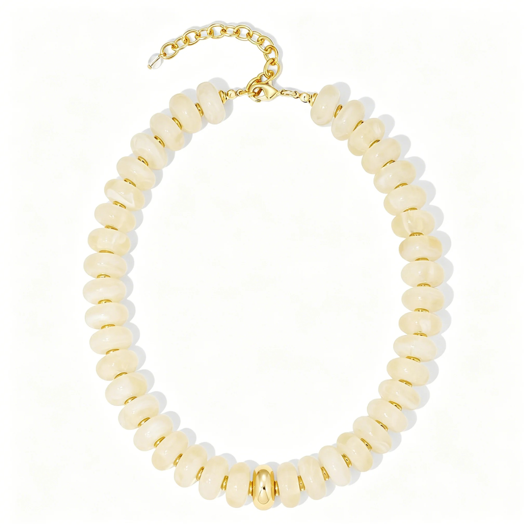 DESIGNICE Chunky Beaded Choker Necklace for Women Statement Necklace with Gold Accent Adjustable ... | Walmart (US)