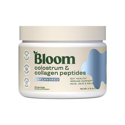 BLOOM NUTRITION Colostrum & Collagen Peptides Powder - Unflavored - 4.16oz/25 Servings | Target