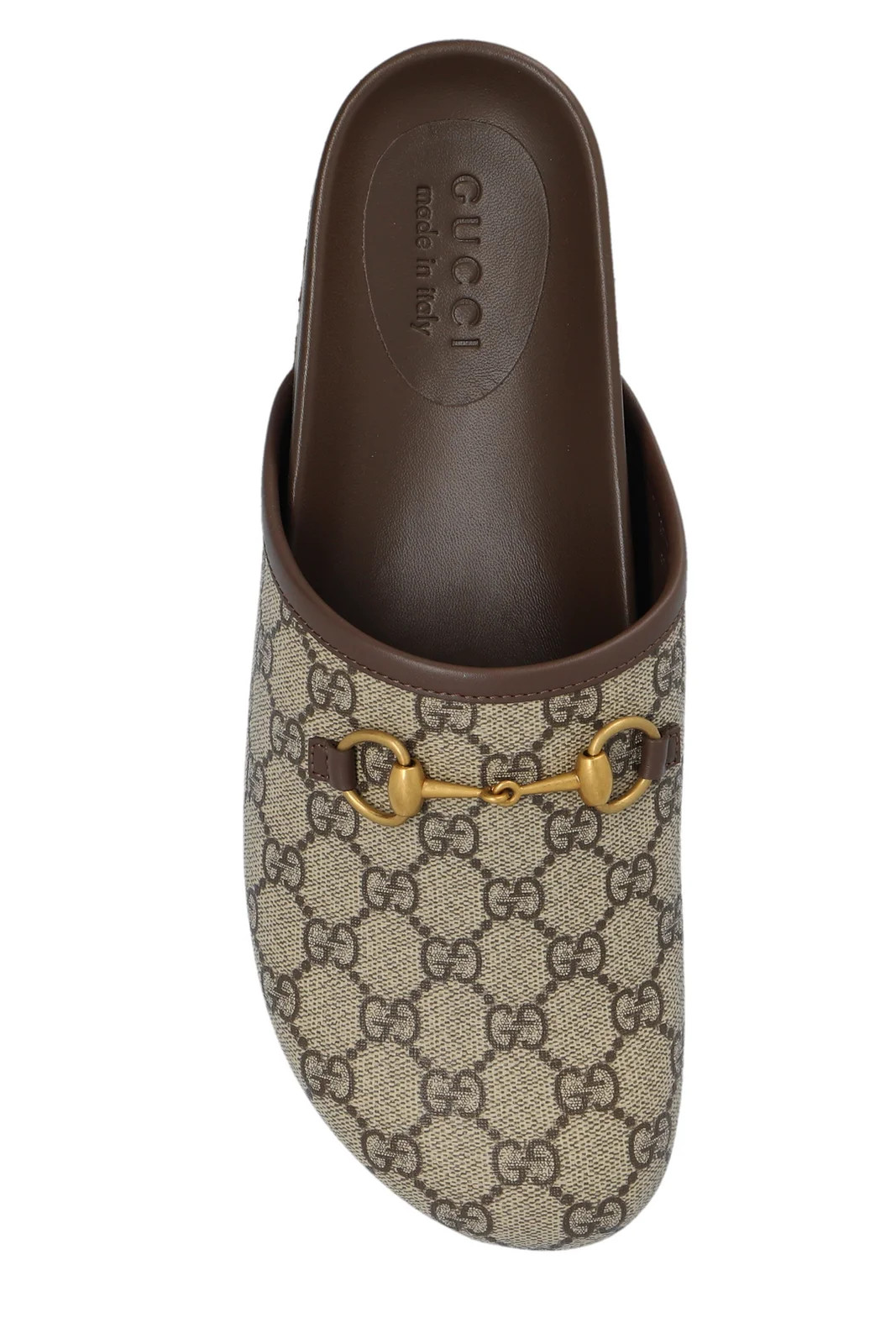 Gucci Monogrammed Horsebit Slides | Cettire Global