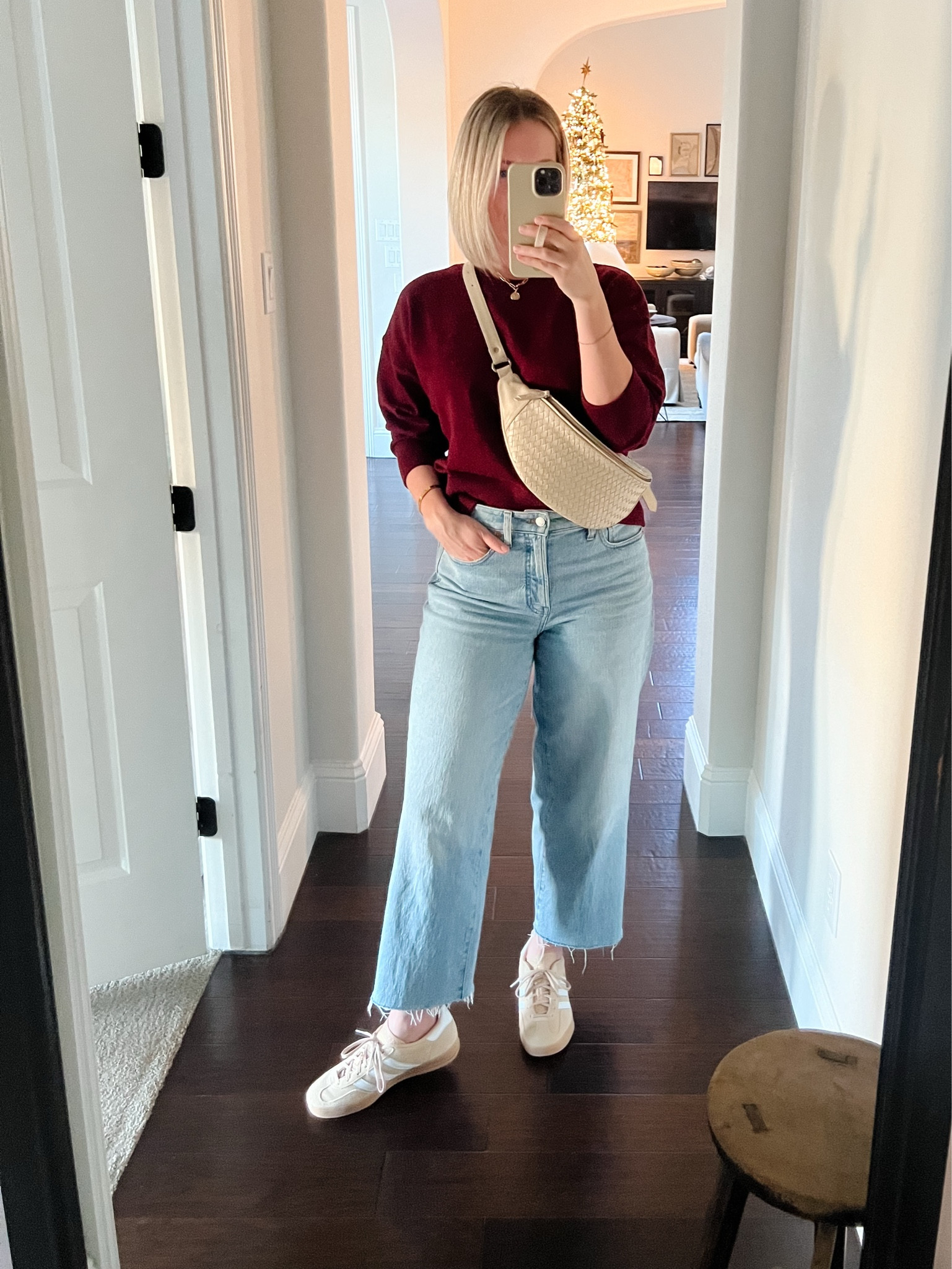 My exact burgundy sweatshirt is from Zara, woven crossbody bag from Mandrn.

Just got in these beige Adidas Gazelle and couldn’t love them more 🤎



#LTKOver40