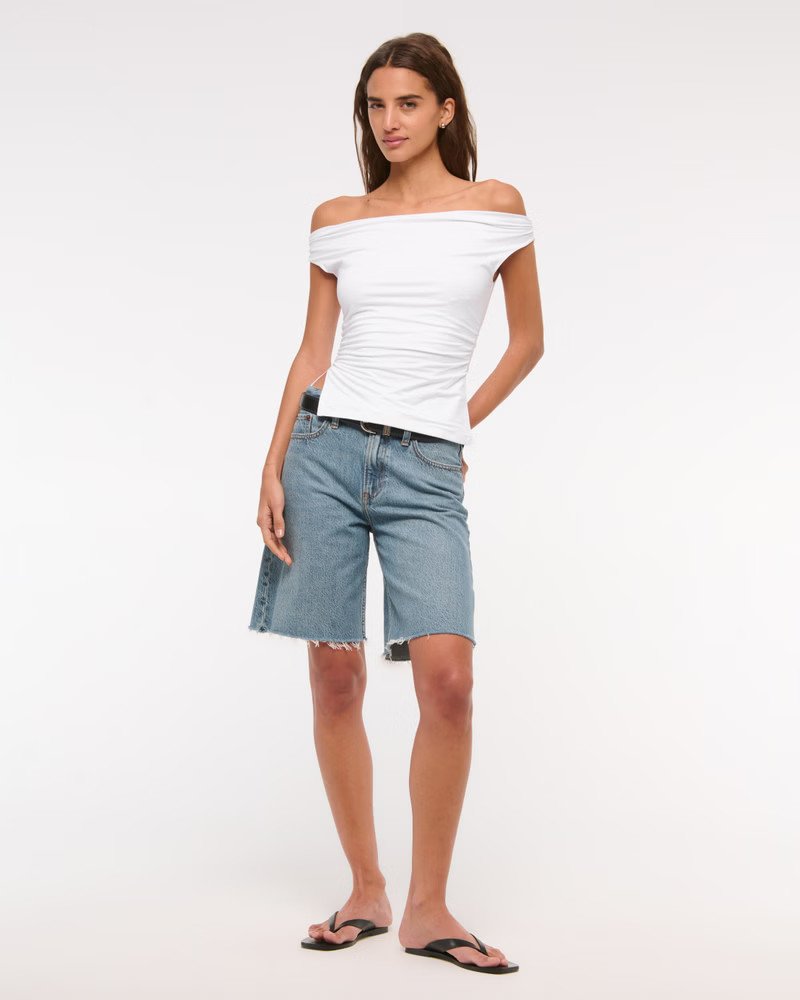 Draped Off-The-Shoulder Top | Abercrombie & Fitch (US)
