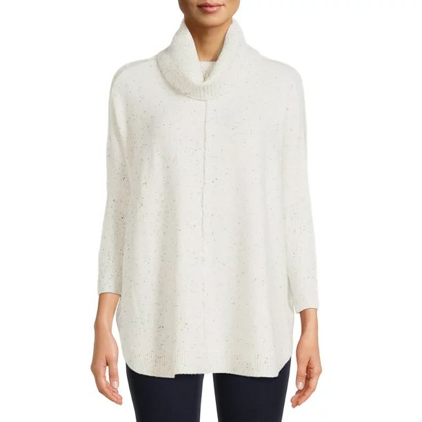 Time and Tru Women's Cowl Neck Sweater - Walmart.com | Walmart (US)