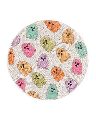 Beaded Multicolor Ghost Placemat | TJ Maxx