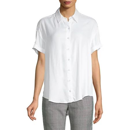 High-Low Button-Down Shirt | Walmart (US)