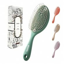 RHOS Detangling Hair Brush For WomenMenKidsNo Pull Hair Brush With Soft Bristles For Sensitive ScalpSpiral Vented Hair Brush For WetDry HairEasy Clean | SHEIN