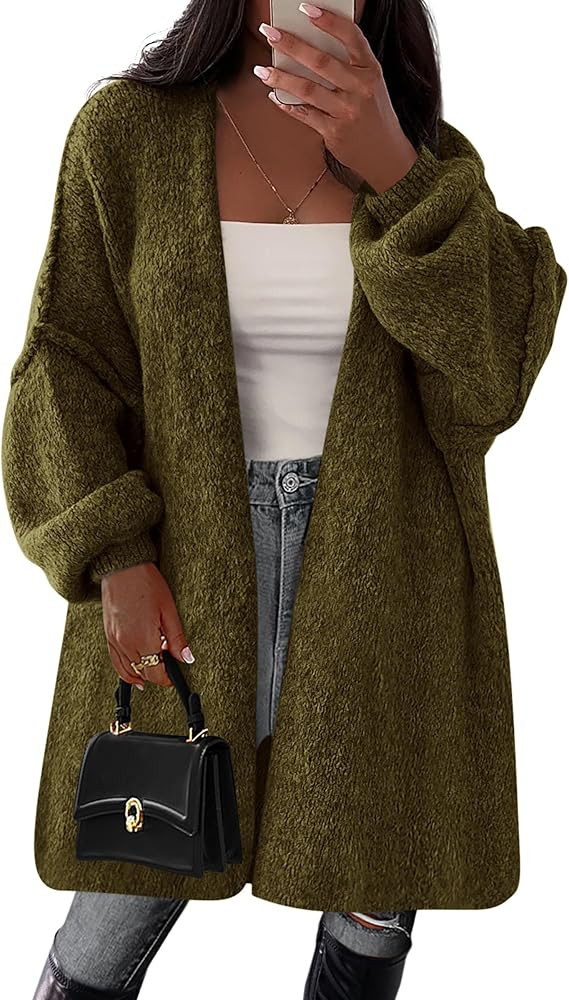 PRETTYGARDEN Long Cardigan Sweaters for Women Trendy Fall 2025 Oversized Knit Sweater Jacket Coat... | Amazon (US)