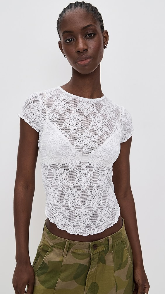 Ready To Go Lace Tee | Shopbop