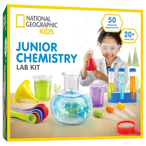 National Geographic Kids Junior Chemistry Set - Complete Early Learning Lab Kit with 50 Science Experiments and 20+ Lab Tools for Kids Aged 4-6 | Amazon (US)