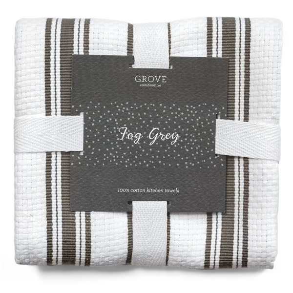 Grove Collaborative - Kitchen Towel, Set of 2 - Fog Gray | Grove