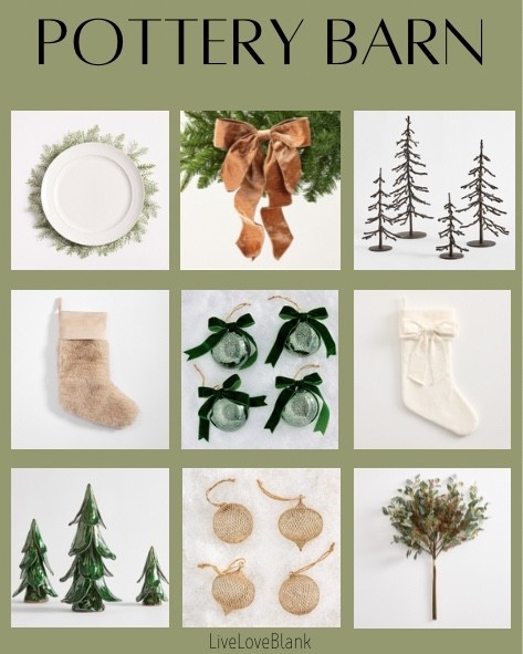 Holiday decor from pottery barn
Home decor
Christmas decor 

#LTKFamily #LTKHome #LTKSeasonal