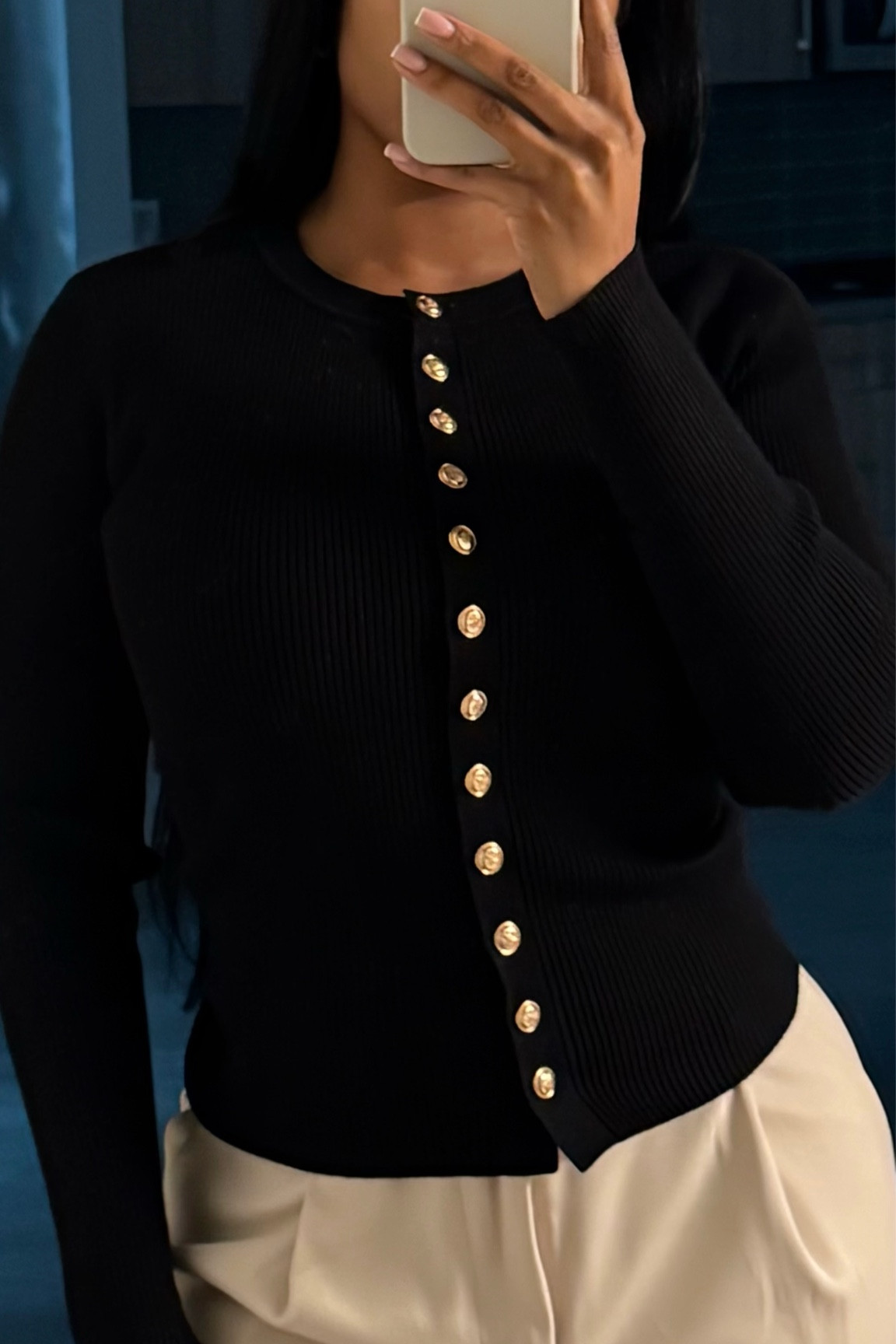 Black cardigan 