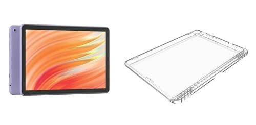 Tablet Bundle: Includes Amazon Fire HD 10 tablet, 10.1" (2023 Release) | 64 GB | Lilac & Made for Amazon Clear Case | Amazon (US)