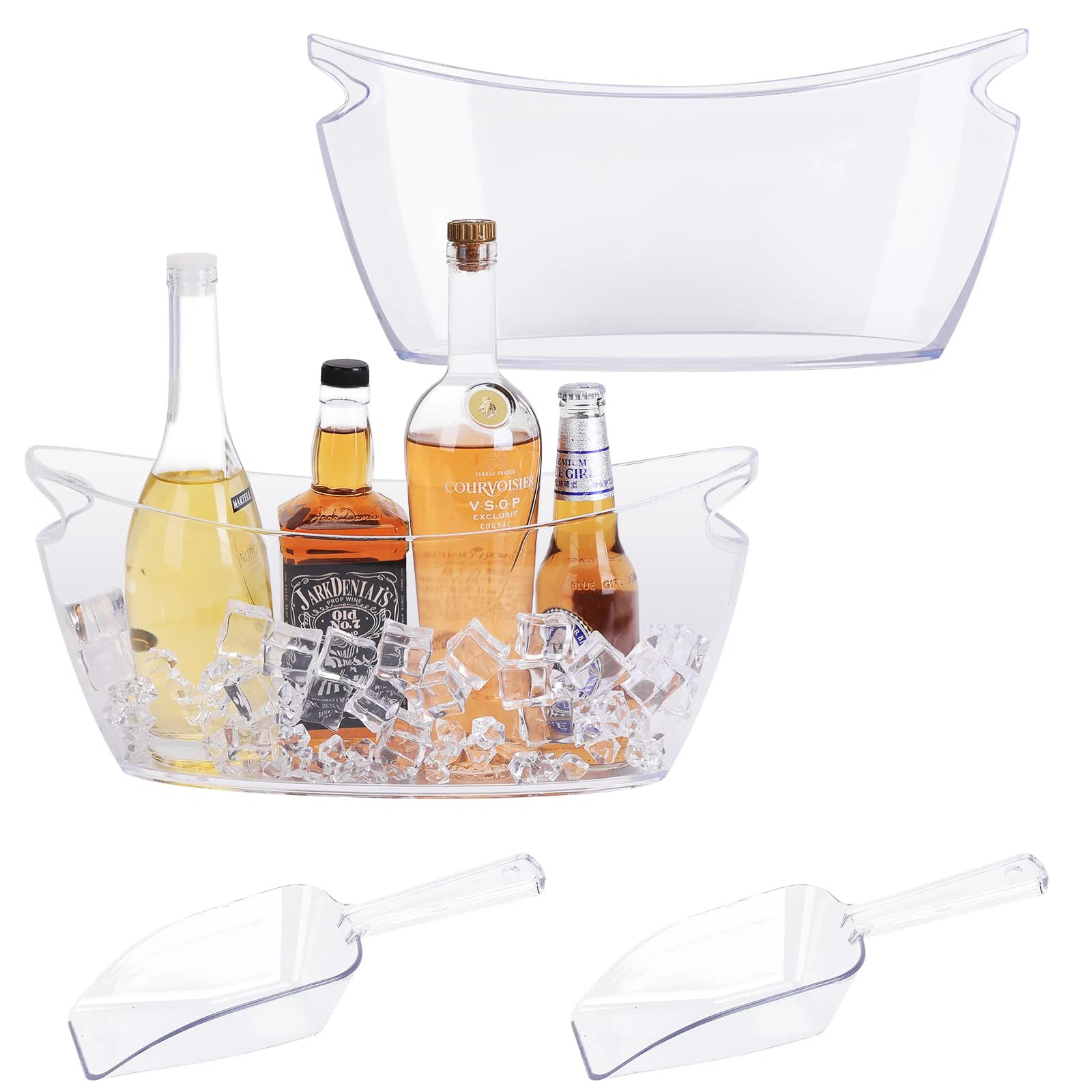 2-Piece Clear Ice Bucket Set – 6L Extra Large Beverage Tub & Champagne Bucket,Perfect For Mimos... | Wayfair North America