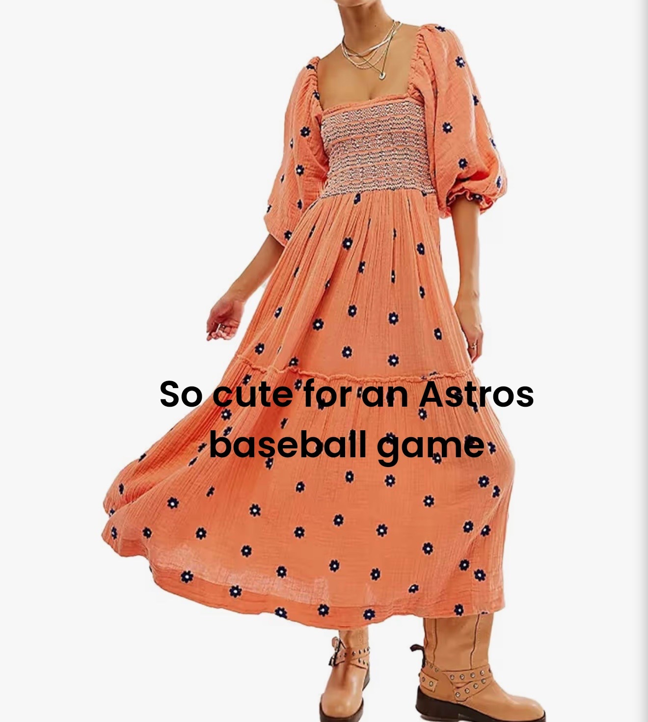 Cute sports dress, orange and blue dress, Astros outfits, cute baseball game outfit

#LTKootd #LTKSeasonal #LTKstorytime