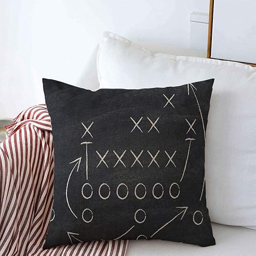 Decorative Linen Throw Pillow Covers Moving American Football Tactics Sports Recreation Determina... | Amazon (US)