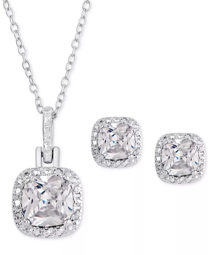 Macy's Amethyst (2-1/3 ct. t.w.) & Diamond Accent Sterling Silver 18 | Macys (US)