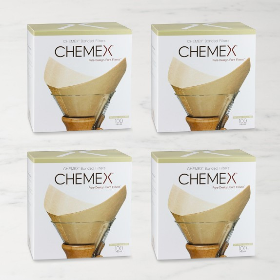 Chemex Unbleached Prefolded Square Coffee Filters | Williams-Sonoma