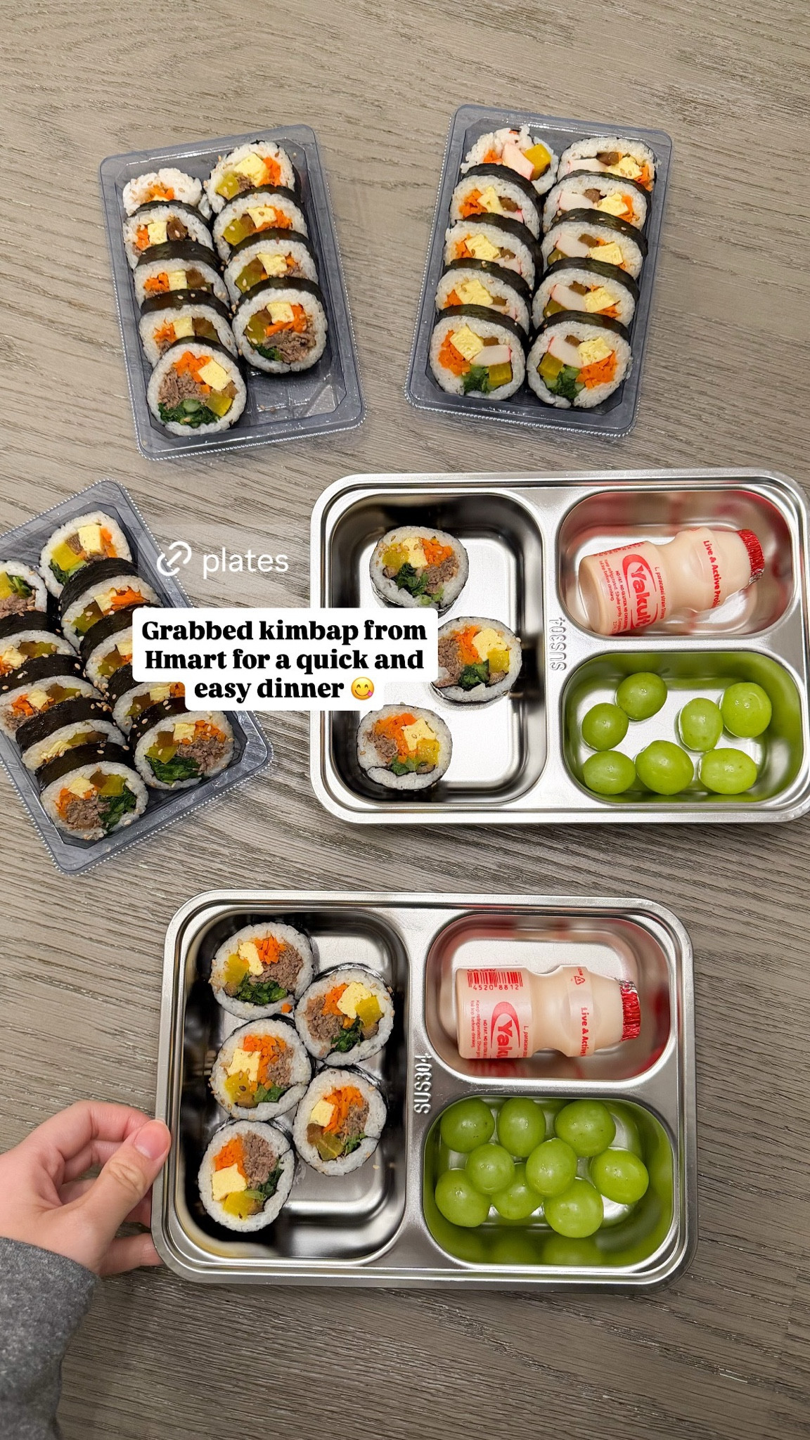 Stainless Steel Plates! Grabbed kimbap from Hmart for a quick and easy dinner! 

#LTKHome #LTKFindsUnder50 #LTKfoodie