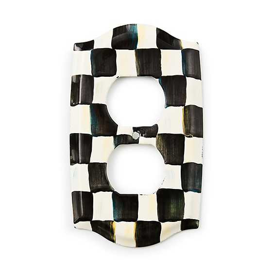 Courtly Check Double Outlet Cover | MacKenzie-Childs