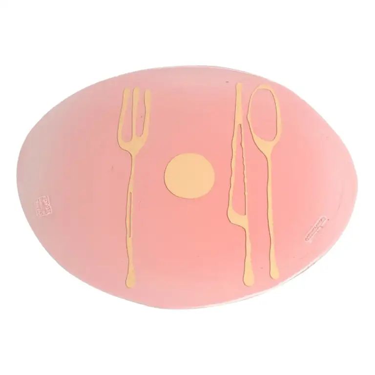 Set of 4 Table Mates Placemats in Clear Pink and Salmon by Gaetano Pesce | 1stDibs