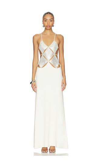 DELFI Gaia Maxi Dress in White. - size M | Revolve Clothing (Global)