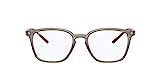 Ray-Ban RX7185 Square Prescription Eyeglass Frames, Transparent Grey/Demo Lens, 52 mm | Amazon (US)