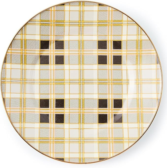MACKENZIE-CHILDS Tartan Mocha Dinner Plate | Amazon (US)