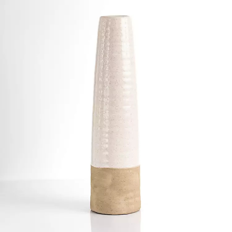 Two Tone Stoneware Vase, 15 in. | Kirkland's Home