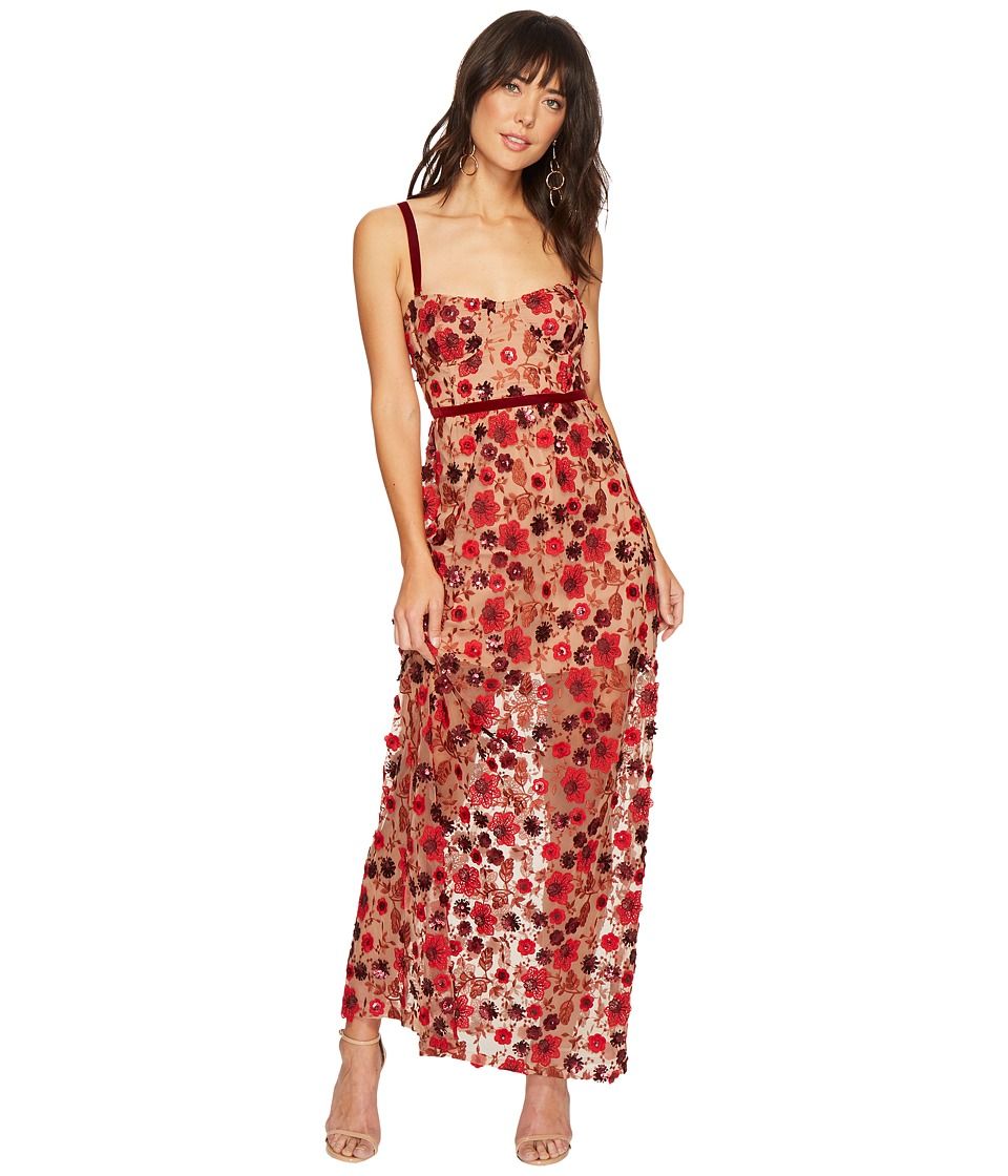 For Love and Lemons - Beatrice Strappy Maxi Dress (Bouquet) Women's Dress | Zappos