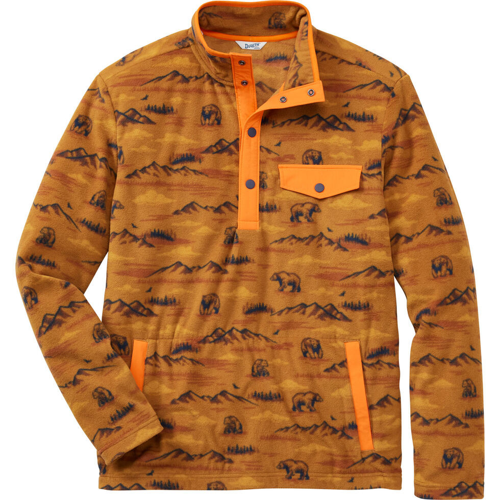 Men's Doubleback Fleece Button Mock Pullover | Duluth Trading Company