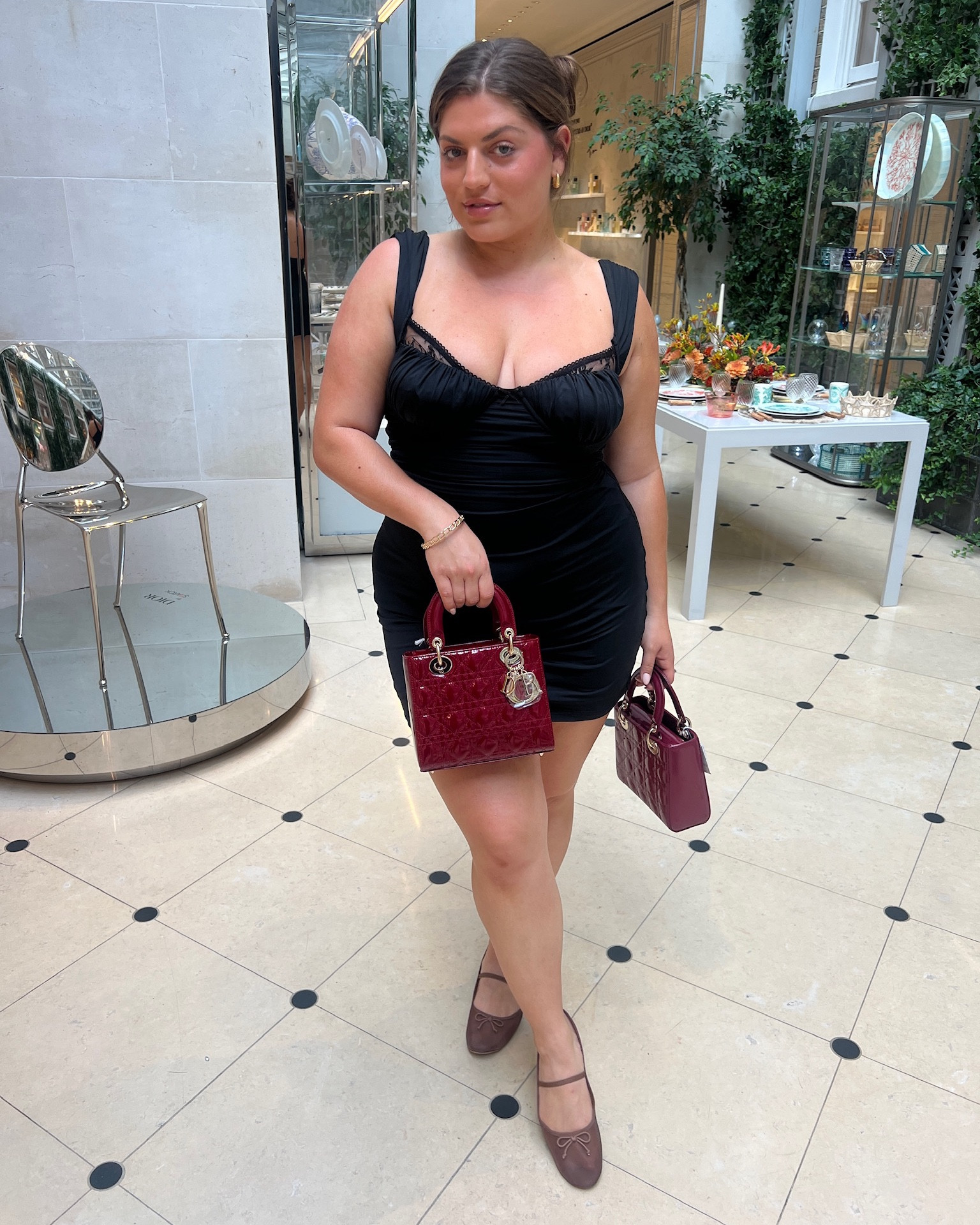 This Little Black dress from Revolve was the perfect fit to buy my first designer hand-bag in!!👀😌 We love a big girl purchase!! I paired it w/ my favorite espresso Dolce Vita flats, for the perfect shopping day look. 🛍️ So simple yet chic!🤌🏼

I was deciding which color Dior bag to go with, and I’m so glad I went with the cherry red.🍒 I can’t link Dior on here so I linked the same one from another retailer at a cheaper price! 

I’m wearing size XL in the dress and it fits great! Stretchy yet also hugs my curves perfectly!! Everyone needs a classic LBD for their closet!🖤

#LTKSummerSales 

#LTKMidsize #LTKPlusSize #LTKFindsUnder100