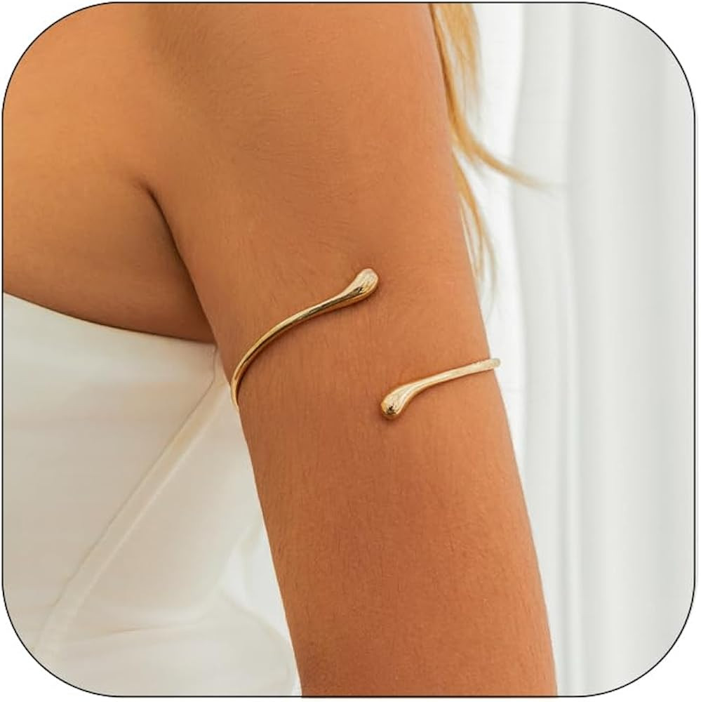 CSIYANJRY99 Gold Silver Arm Cuff for Women Minimalist Arm Cuff Upper Arm Snake Cuffs Jewelry for ... | Amazon (US)