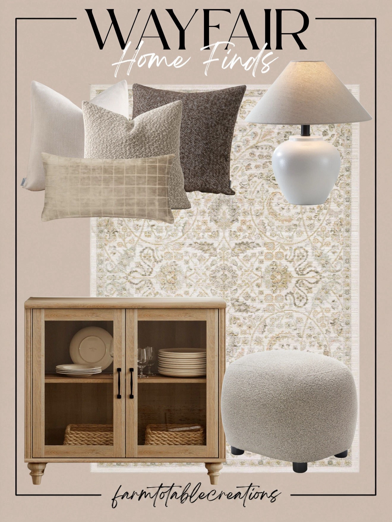 Wayfair Home Finds | Timeless Dining Room Style 🤎🏡

Elevate your dining space with these gorgeous Wayfair home finds! I’m loving the combination of the rich charcoal furniture, warm wood accents, creamy upholstered dining chairs, and beautifully patterned neutral rug. The modern chandelier adds the perfect finishing touch for a sophisticated yet inviting dining room!

Whether you’re refreshing your dining room or creating a cozy gathering space for family and friends, these pieces bring together timeless elegance and modern farmhouse charm. The mix of textures, neutral tones, and classic details creates a designer-inspired look that feels both elevated and welcoming!

Follow @farmtotablecreations on Instagram for more cozy home finds and trending decor.

#LTKHome #Wayfair #WayfairFinds #WayfairHome #DiningRoomDecor #DiningRoomInspo #ModernFarmhouse #NeutralHomeDecor #DesignerInspired #CozyHome #HomeDecorFinds #InteriorStyling #TimelessInteriors #HomeRefresh #AffordableLuxury #LTKFinds