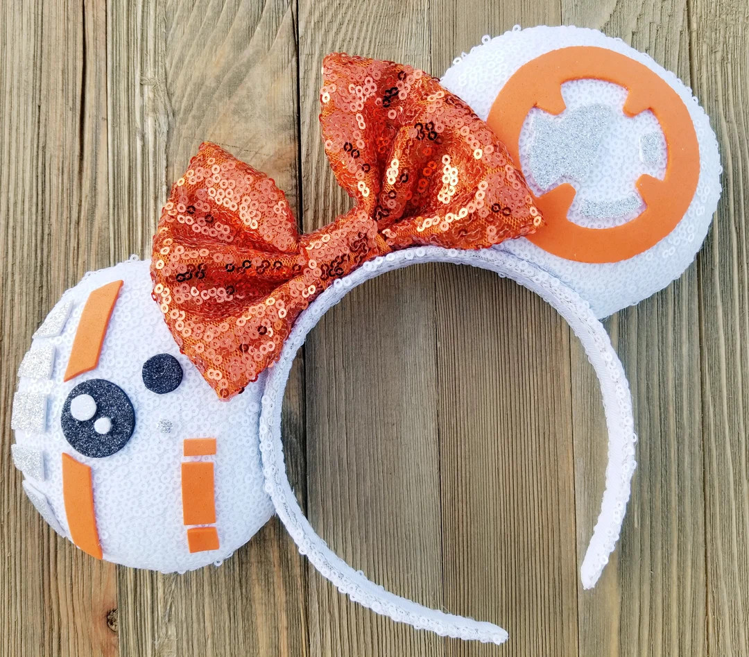 BB8 Mickey Ears, BB8 Minnie Ears, Star Wars Mickey Ears, Star Wars Minnie Ears, Disney Ears, Mick... | Etsy (US)