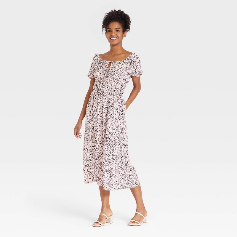 Women's Puff Short Sleeve Smocked Dress - Who What Wear™ | Target