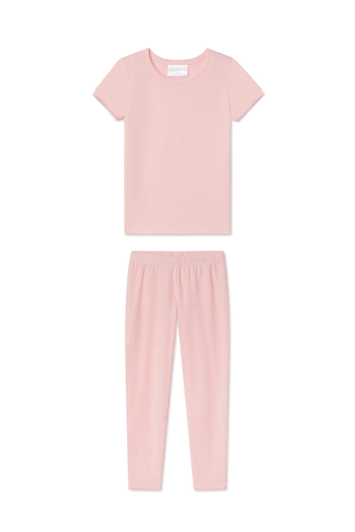 Kids Pointelle Short-Long Set in English Rose | Lake Pajamas