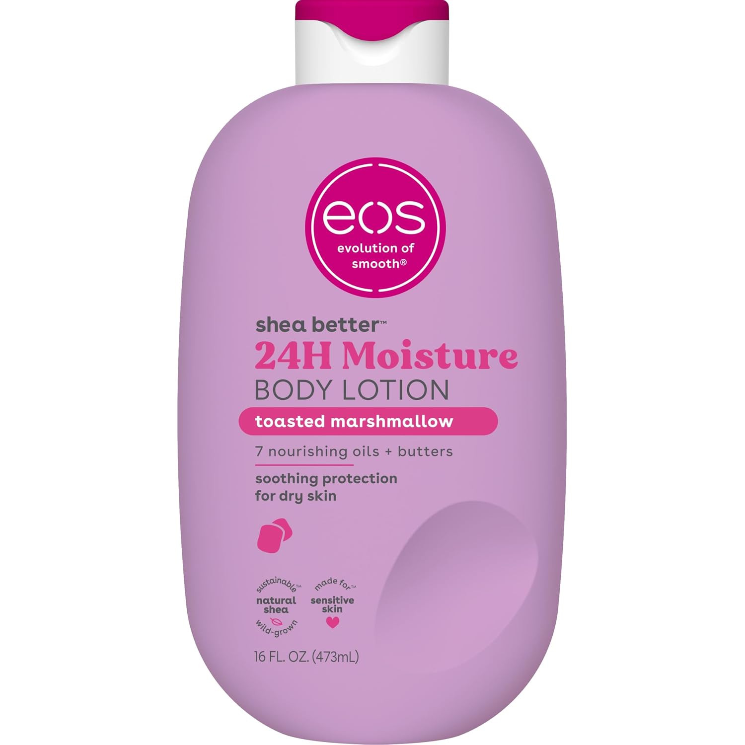 eos Shea Better 24H Moisture Body Lotion- Toasted Marshmallow,16 fl oz | Amazon (US)