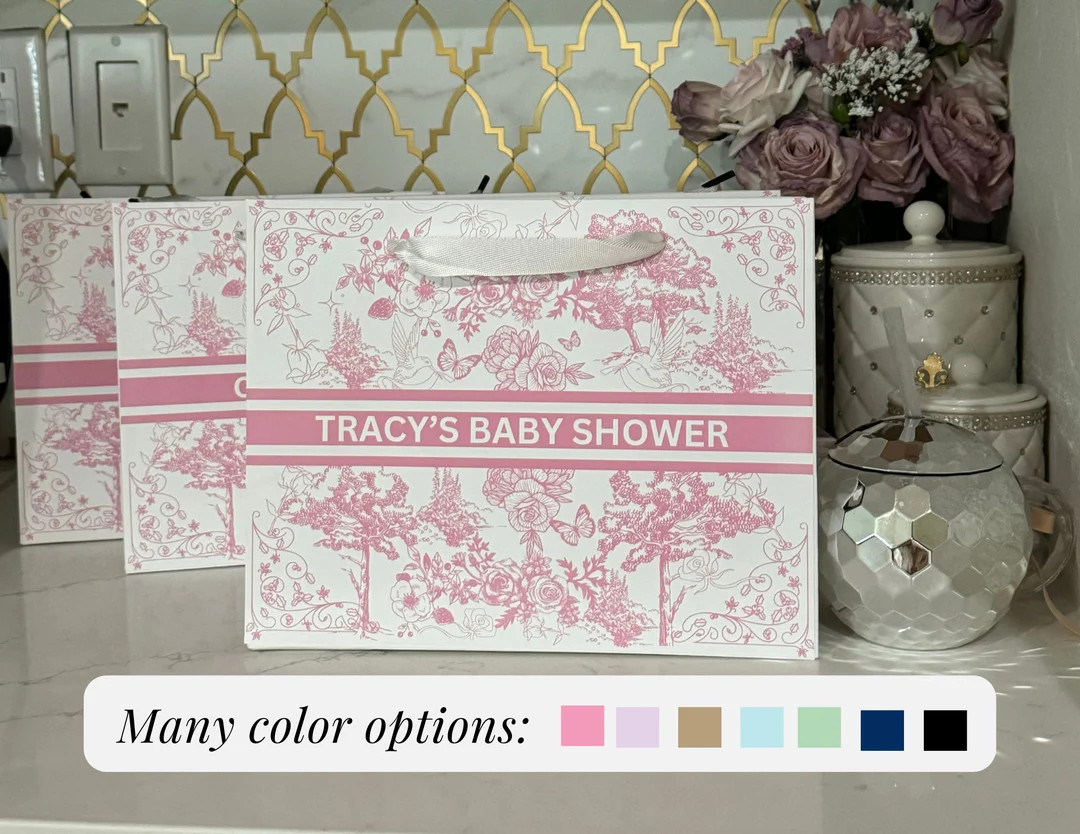 Medium Size Custom French Party Favors Vintage Party Favors Custom Toile De Jouy Favor Bags Bride... | Etsy (US)