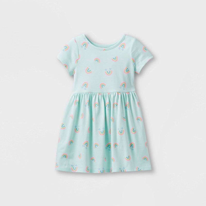 Toddler Girls' Printed Knit Short Sleeve Dress - Cat & Jack™ | Target