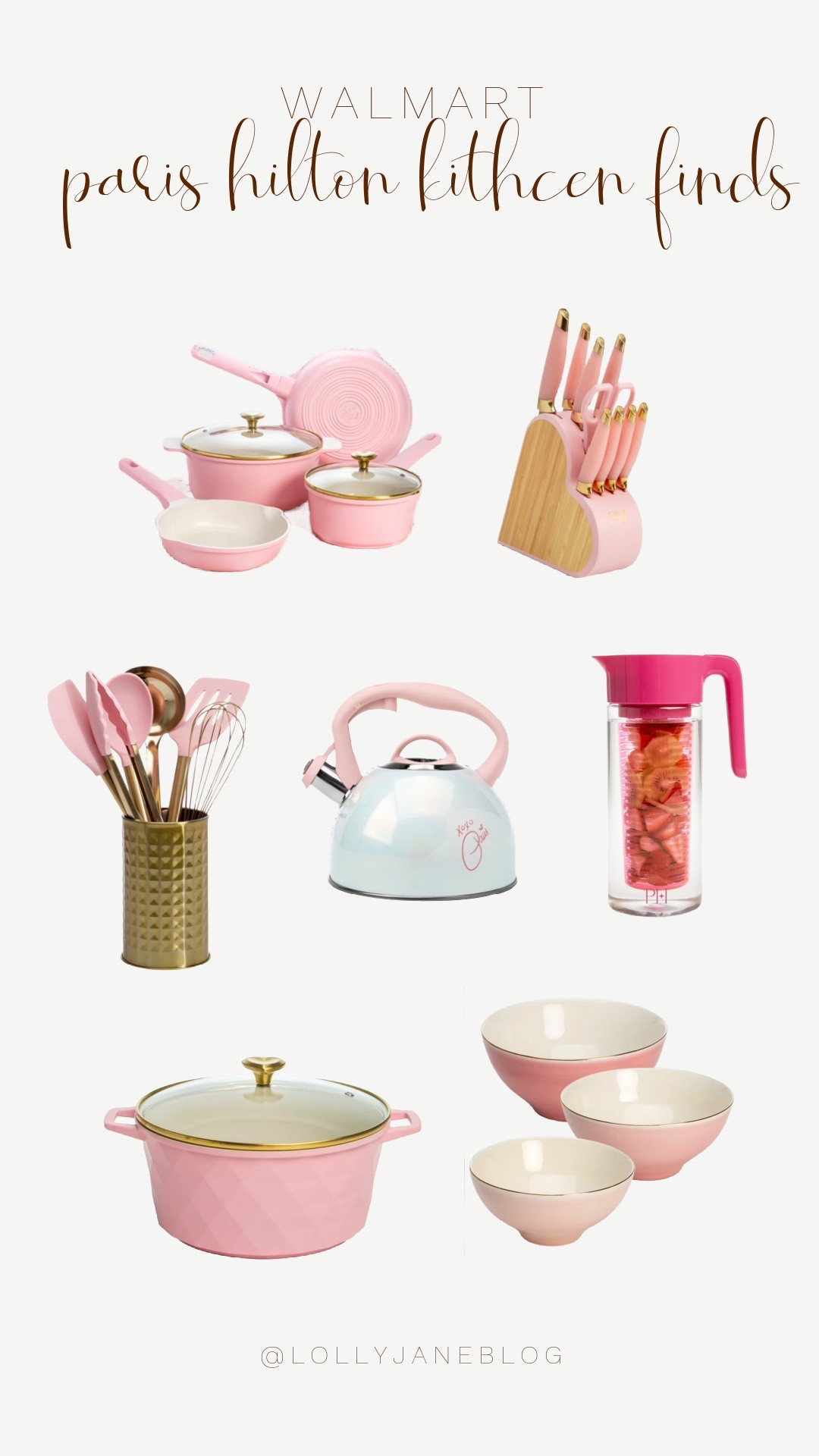 Cook like an icon with the chicest kitchenware from the Paris Hilton x Walmart collection! From the cutest pink pots and pans set to a glam white and pink kettle, every piece is designed to sliv in style. Slice and dice with the pink knife set, stir things up with matching utensils, and serve your culinary masterpieces in the perfectly stackable pink bowls. 💕 Plus, stay effortlessly hydrated with the water infusion pitcher—because even your drinks should be that extra. Shop now and turn your kitchen into a hot pink dream! 💕#CookingInStyle #ParisHiltonXWalmart #SlivingInTheKitchen

#LTKHome #LTKStyleTip #LTKSaleAlert
