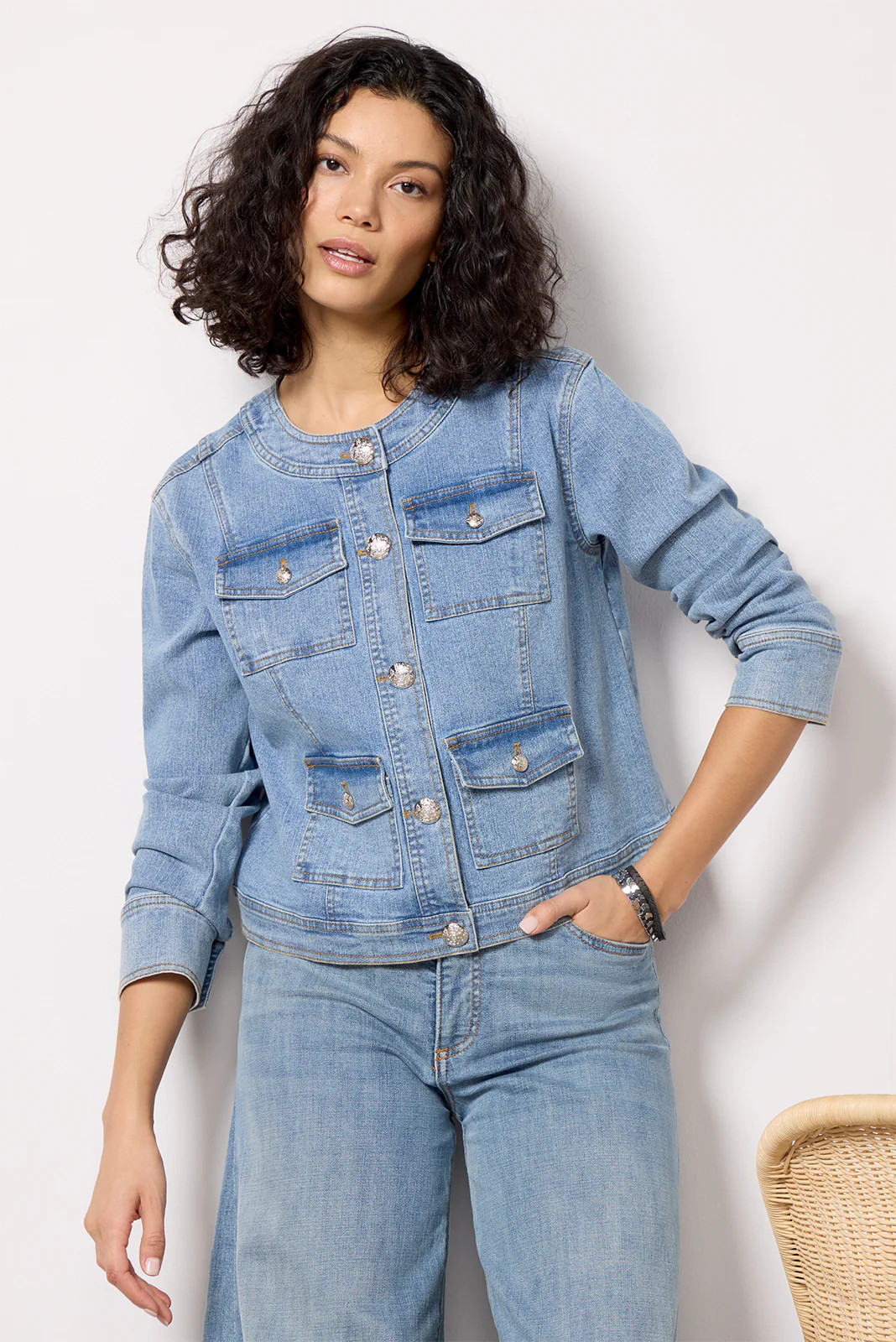 Vera Lady Like Denim Jacket | Evereve