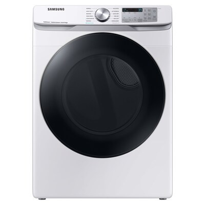 Samsung 7.5-cu ft Stackable Steam Cycle Smart Electric Dryer (White) | Lowe's