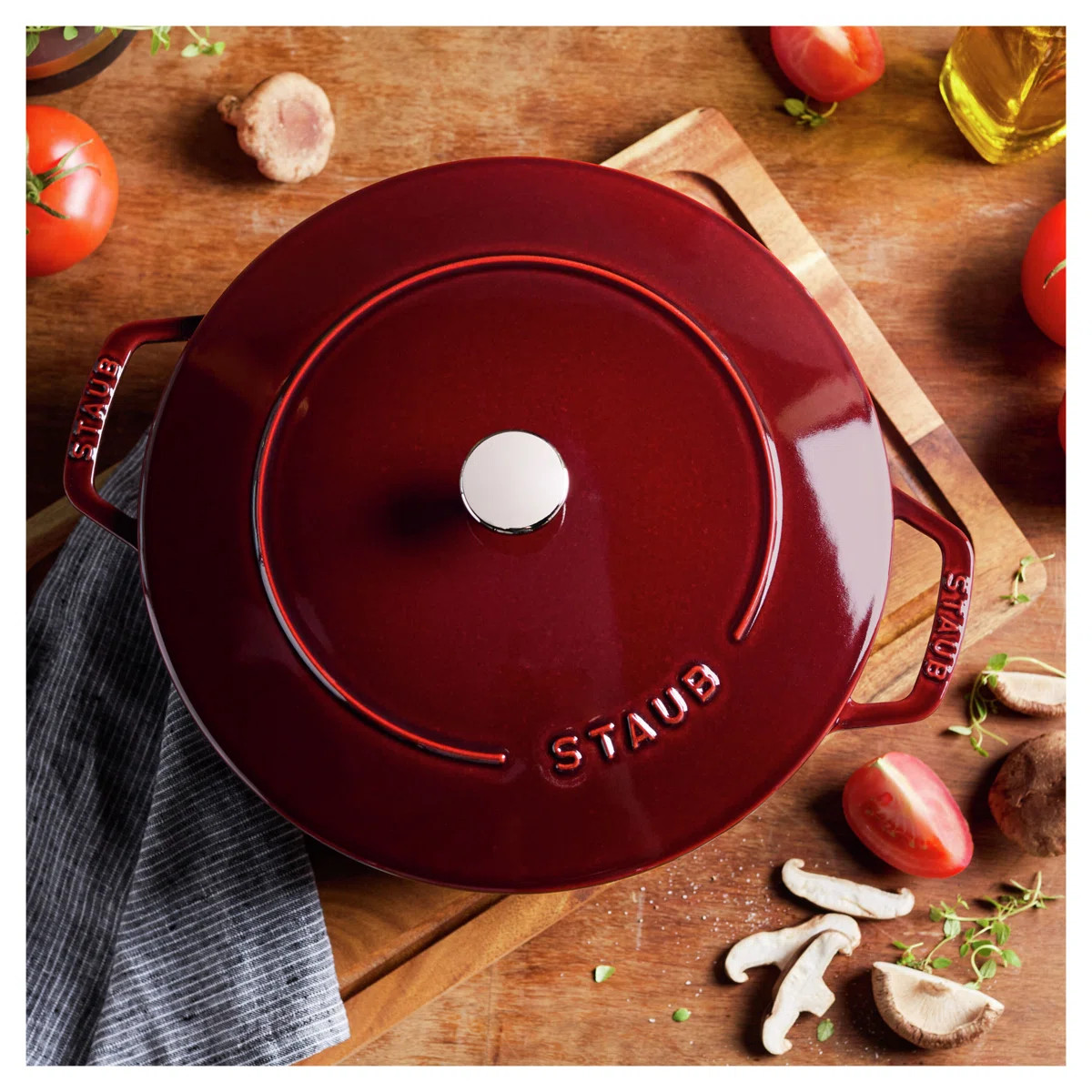 Staub Cast Iron Round Cocotte, Dutch Oven, 5.5-Quart, Serves 5-6, Made In France, | Wayfair North America