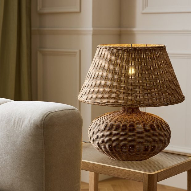 Buy Habitat XL Wicker Table Lamp - Natural | Table lamps | Habitat | Habitat UK