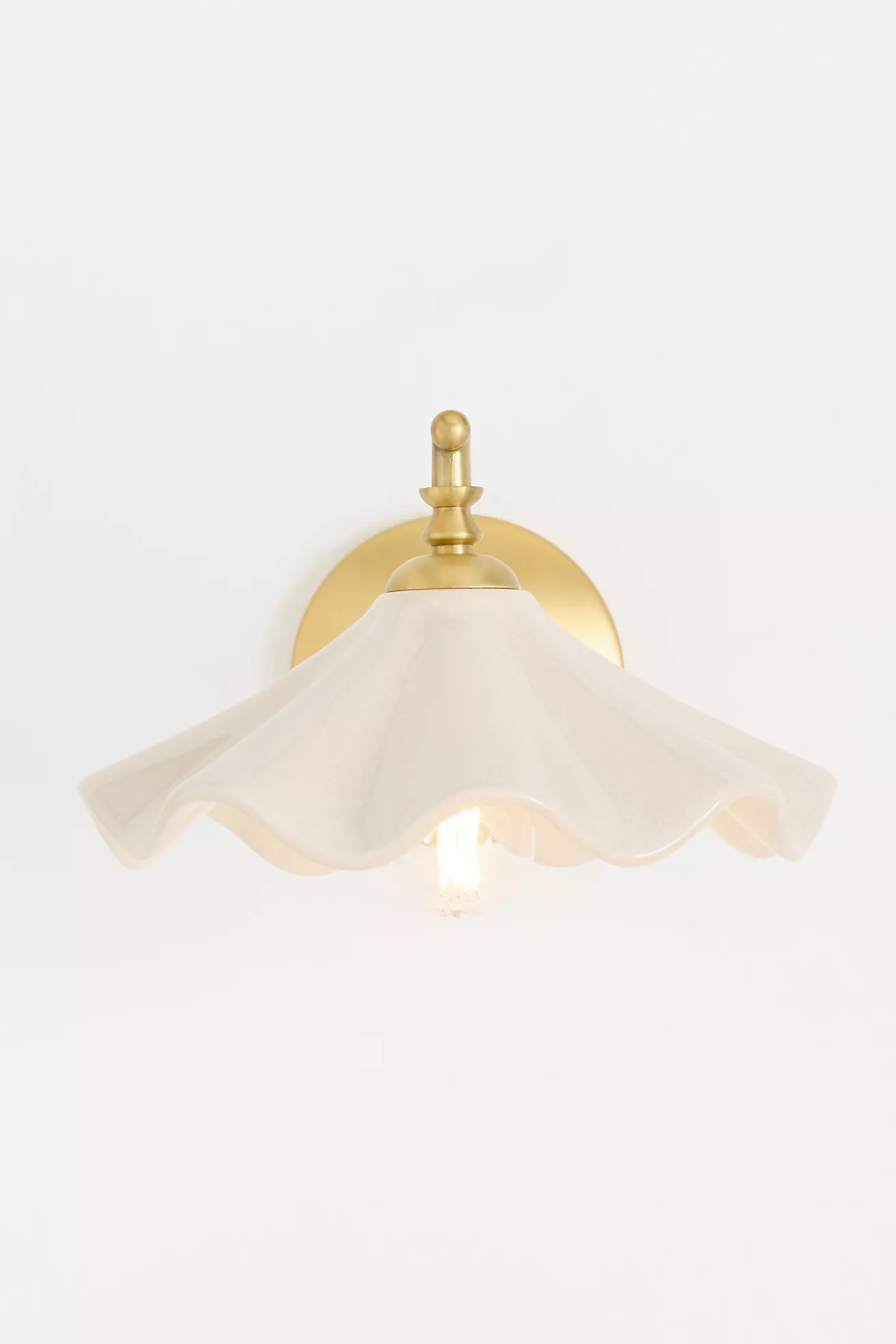 Bobbi Wavy Ceramic Sconce | Anthropologie (US)