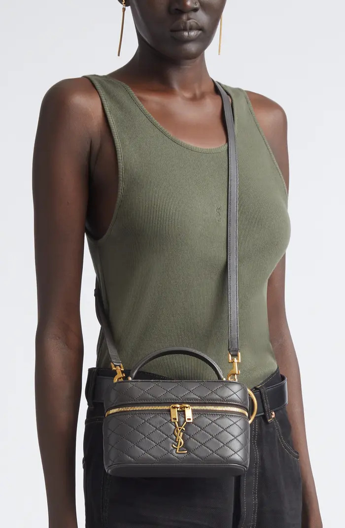 Mini Gaby Quilted Leather Vanity Case | Nordstrom